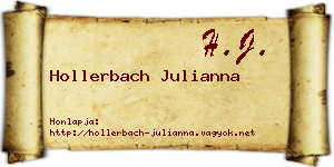 Hollerbach Julianna névjegykártya